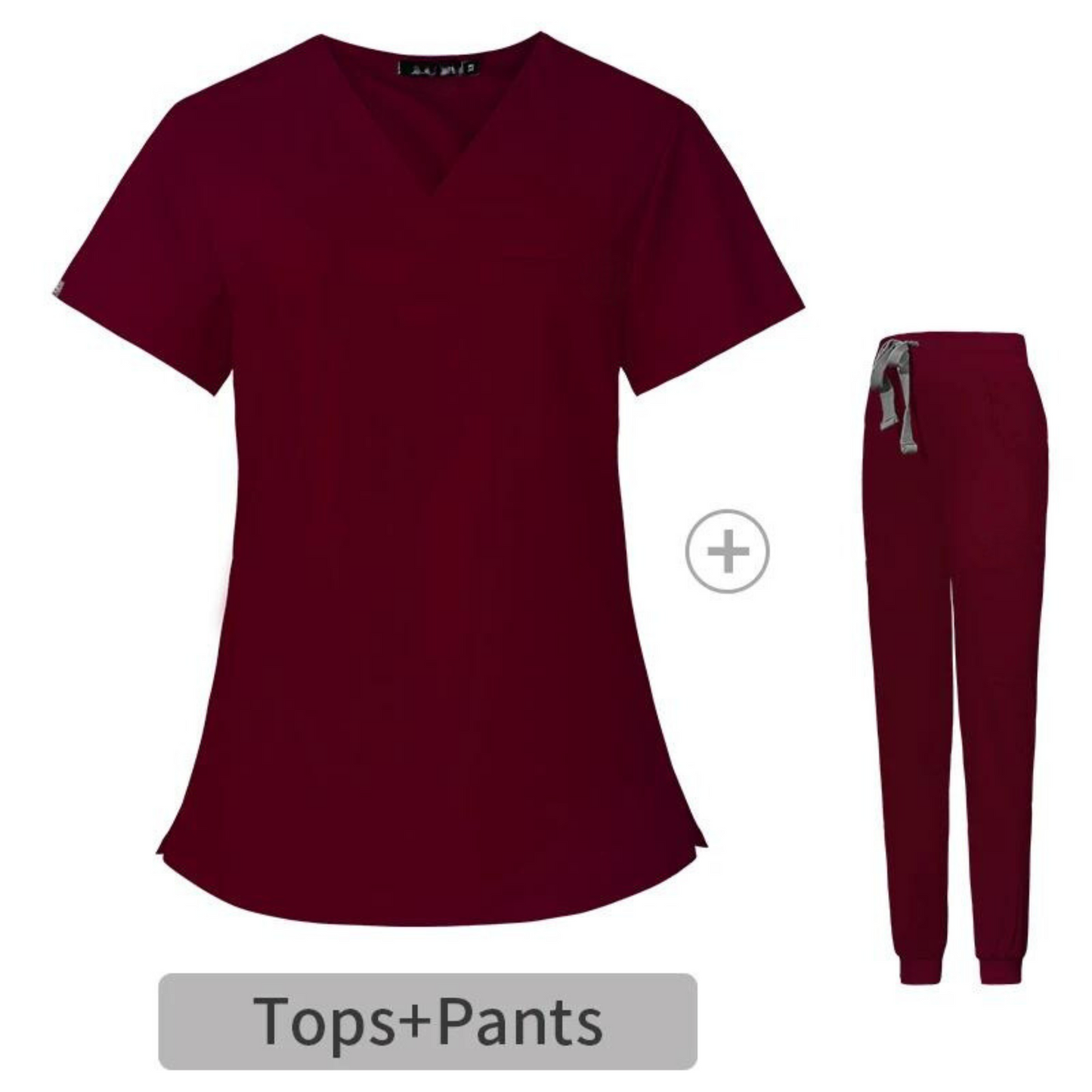 LavaSno Burgundy Women's Scrub Top and Jogger bottom