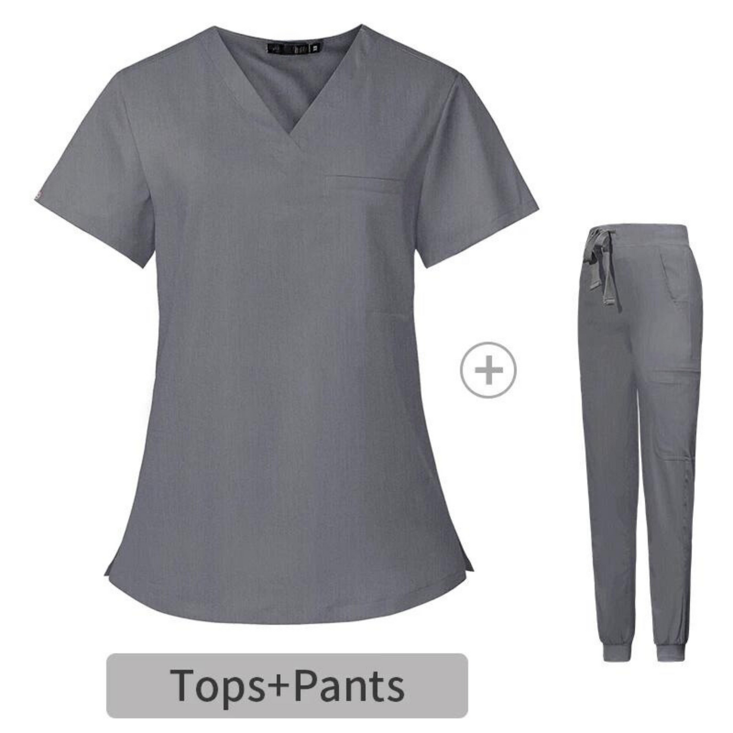 LavaSno Gray Women's Scrub Top and Jogger bottom