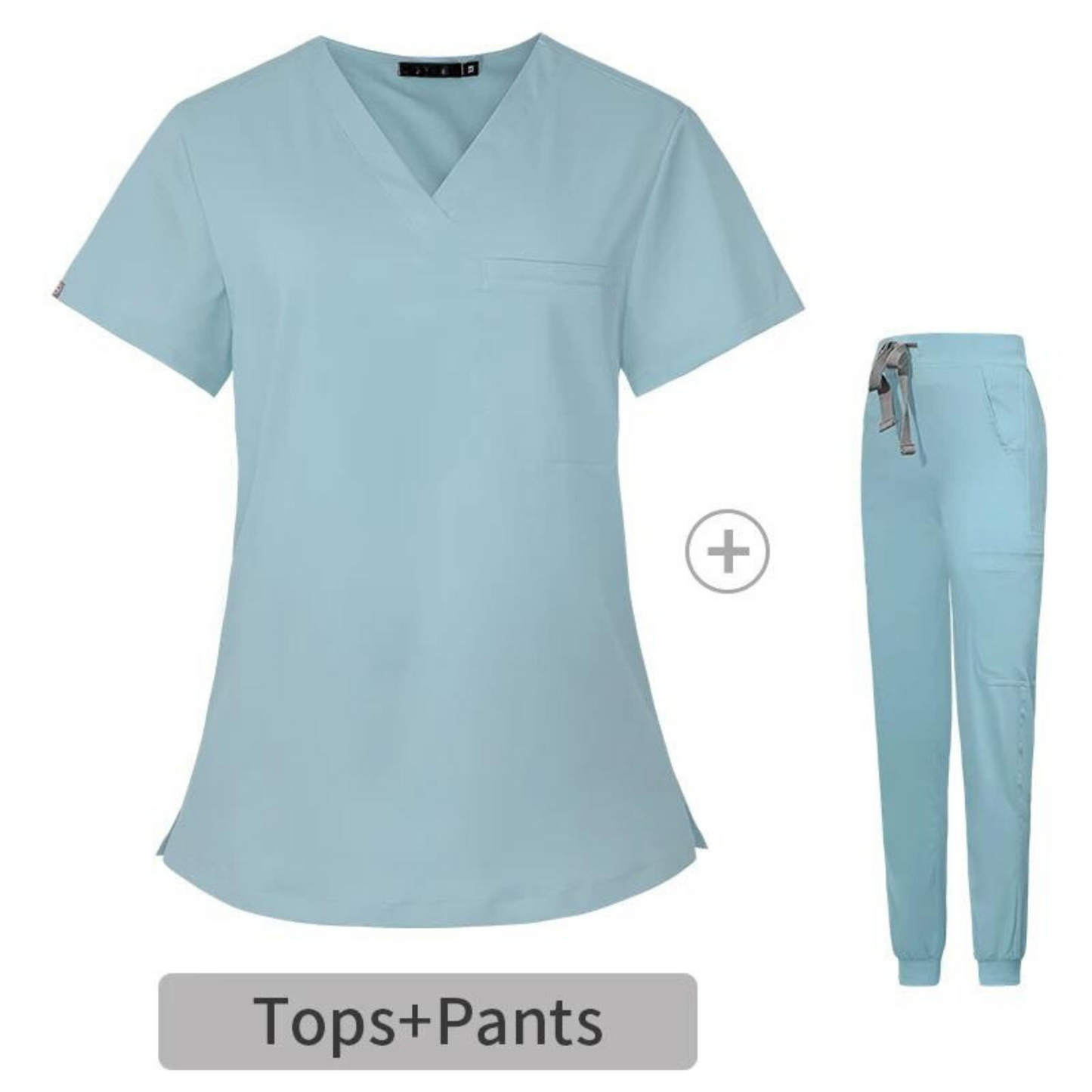 LavaSno Light Blue Women's Scrub Top and Jogger bottom