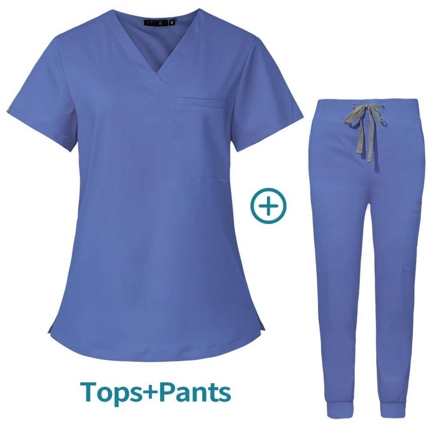 LavaSno Sky Blue Women's Scrub Top and Jogger bottom