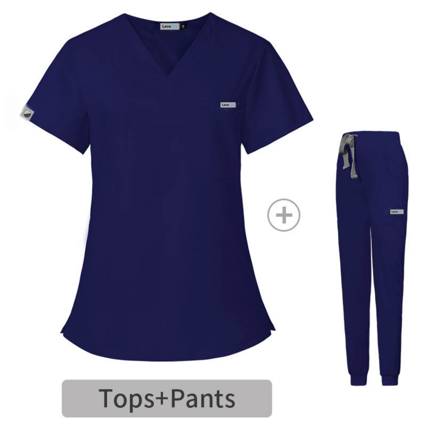 LavaSno Navy Blue Women's Scrub Top and Jogger bottom