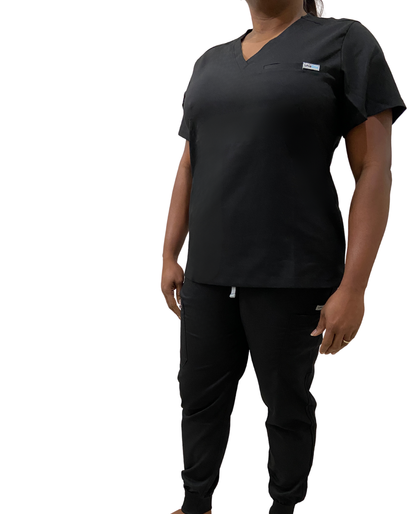 LavaSno Navy Blue Women's Scrub Top and Jogger bottom